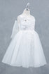 Elegant Floral Embellished Ruffle Back Dress 4-14